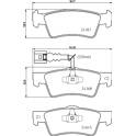 Bremsbelagsatz hinten HELLA - 8DB 355 025-761