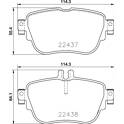 Bremsbelagsatz hinten HELLA - 8DB 355 025-781