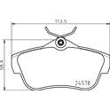 Bremsbelagsatz hinten HELLA - 8DB 355 031-661