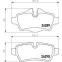 Bremsbelagsatz hinten HELLA - 8DB 355 031-791