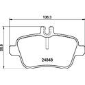 Bremsbelagsatz hinten HELLA - 8DB 355 032-061