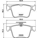 Bremsbelagsatz hinten HELLA - 8DB 355 044-951