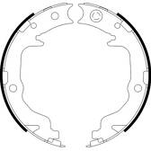 Bromsbackar, sats HELLA - 8DA 355 050-871