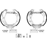 Bromsbackar, sats HELLA - 8DB 355 022-511