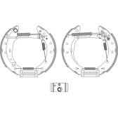 Bromssats, trumbroms HELLA - 8DB 355 005-041