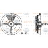 Clutch, radiator fan HELLA - 8MV 376 731-111