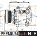 Compressor, air conditioning HELLA - 8FK 351 134-491