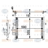 Condensador, ar condicionado HELLA - 8FC 351 318-021