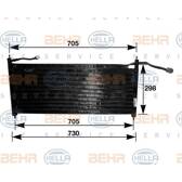 Condensor, airconditioning HELLA - 8FC 351 035-101