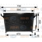 Condensor, airconditioning HELLA - 8FC 351 035-281
