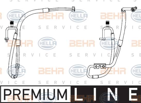 High-/Low Pressure Line, air conditioning