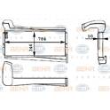 Intercooler, inlaatluchtkoeler HELLA - 8ML 376 723-631
