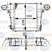 Intercooler, inlaatluchtkoeler HELLA - 8ML 376 724-131