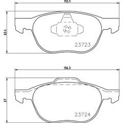 Jeu de 4 plaquettes de frein avant HELLA - 8DB 355 011-191