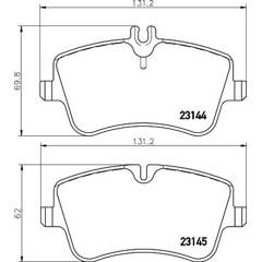 Jeu de 4 plaquettes de frein avant HELLA - 8DB 355 018-331