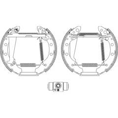 Kit de freins arrière (prémontés) HELLA - 8DB 355 004-961