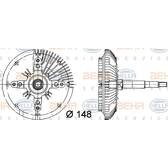 Koppeling, radiateurventilator HELLA - 8MV 376 732-241