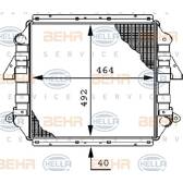 Kühler, Motorkühlung HELLA - 8MK 376 706-331