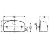 Luz de chapa de matrícula HELLA - 2KA 001 386-231