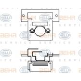 Series Resistor, blower HELLA - 9ML 351 332-061