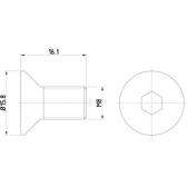 Skruv, bromslamell HELLA - 8DZ 355 209-061
