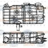 Vase d'expansion, bocal liquide de refroidissement HELLA - 8MA 376 705-221