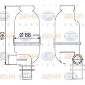 Vase d'expansion, bocal liquide de refroidissement HELLA - 8MA 376 705-421