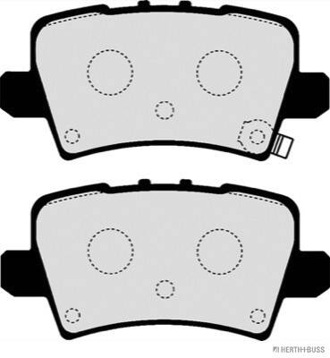 Rear brake pad set