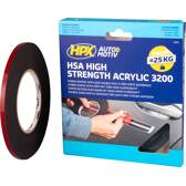 Doppelseitiges HSA-Klebeband schwarz, 6 mm x 10 m HPX HPX - HSA002