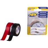Set med 2 rullar isoleringstejp - Svart och Röd - 19mm x 10m HPX - IT1910