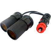 Dual universal cigarette lighter socket - 12/24V 8A HTC EQUIPEMENTS - 926255
