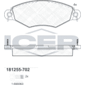 Front brake pad set ICER - 181255-702