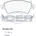 Front brake pad set ICER - 181365-702