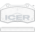 Front brake pad set ICER - 181679