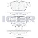 Front brake pad set ICER - 181886-203