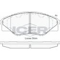 Front brake pad set ICER - 182066
