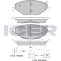Front brake pad set ICER - 182110