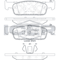 Front brake pad set ICER - 182115