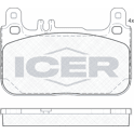 Front brake pad set ICER - 182173