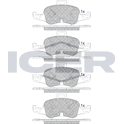 Front brake pad set ICER - 182233