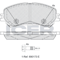 Front brake pad set ICER - 182259