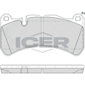 Front brake pad set ICER - 182260