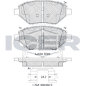 Front brake pad set ICER - 182261