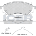 Front brake pad set ICER - 182296