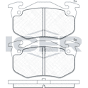 Rear brake pad set ICER - 180649