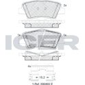 Rear brake pad set ICER - 182036-066