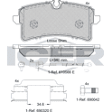 Rear brake pad set ICER - 182159