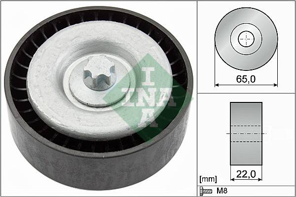 Deflection/Guide Pulley, V-ribbed belt