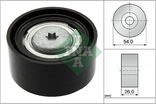 Deflection/Guide Pulley, V-ribbed belt