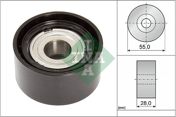 Deflection/Guide Pulley, V-ribbed belt